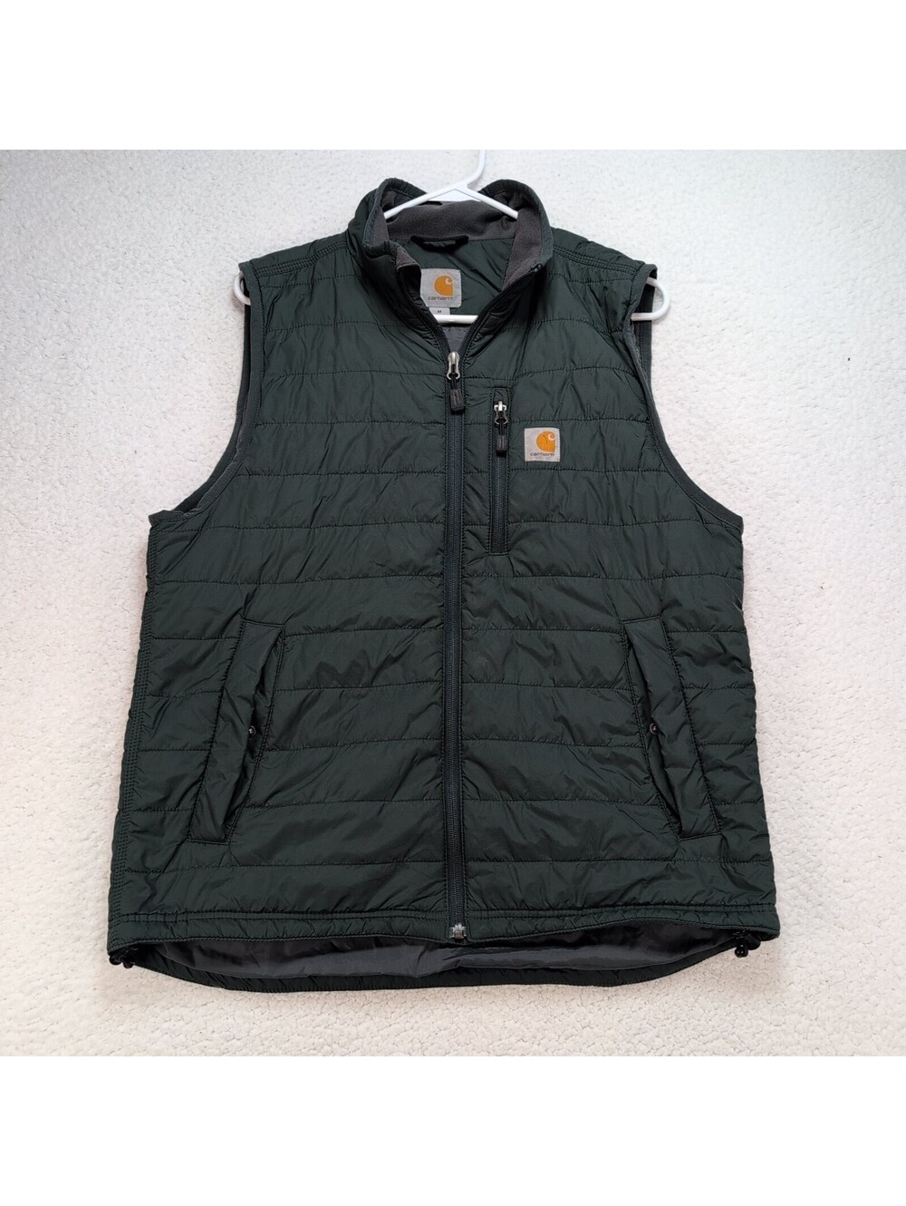 Carhartt Gilliam Rain Defender Puffer Vest Men's M Quilted Logo Zip Lightweight